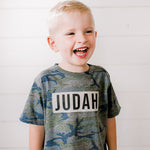 Customizable Camo Name Block | Kids Tee-Youth - Tops - Tees-Sister Shirts-Sister Shirts, Cute & Custom Tees for Mama & Littles in Trussville, Alabama.