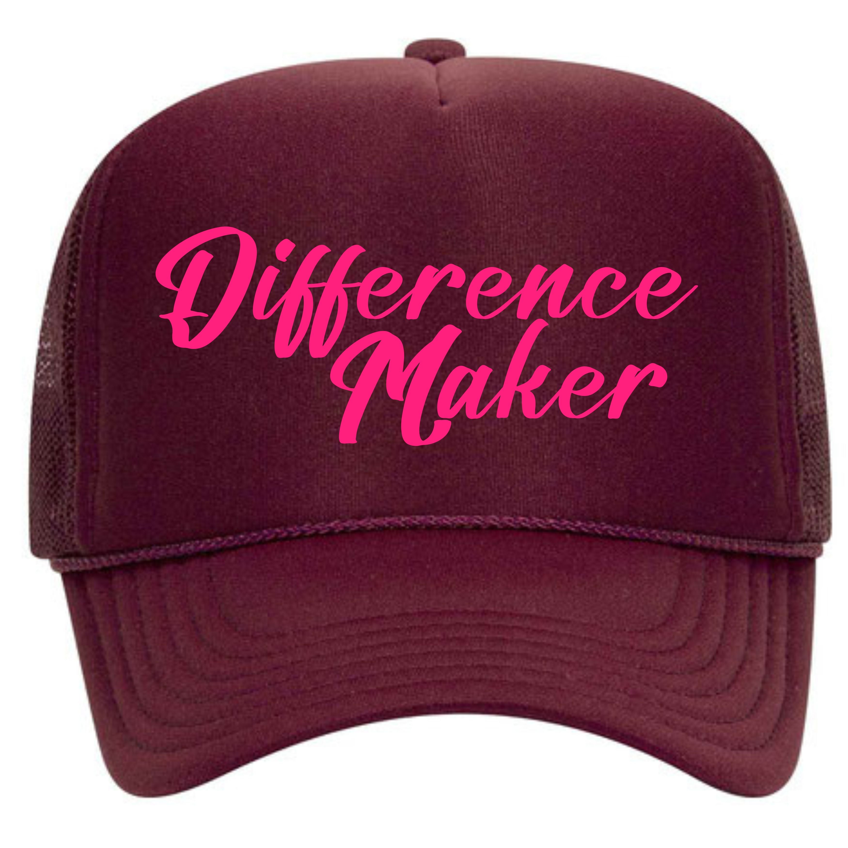 Difference Maker | Adult Trucker Hat-Women - Accessories - Hats-Sister Shirts-Sister Shirts, Cute & Custom Tees for Mama & Littles in Trussville, Alabama.
