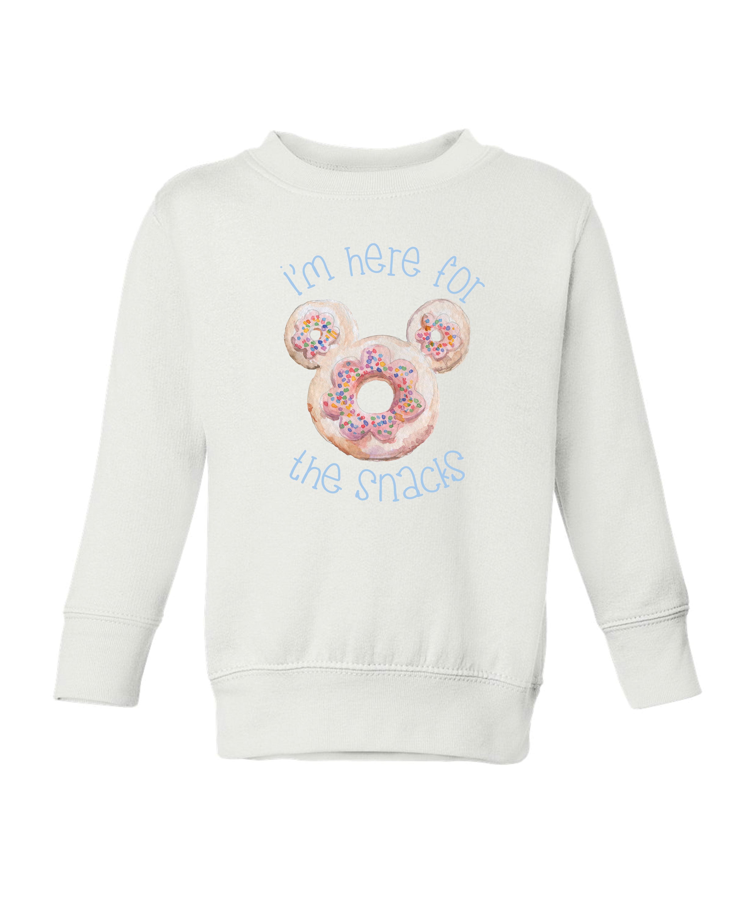 Here For The Snacks | Adult Crewneck-Women - Tops - Crewnecks-Sister Shirts-Sister Shirts, Cute & Custom Tees for Mama & Littles in Trussville, Alabama.