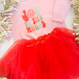 Joy To The World Happy | Kids Crewneck-Kids Crewneck-Sister Shirts-Sister Shirts, Cute & Custom Tees for Mama & Littles in Trussville, Alabama.