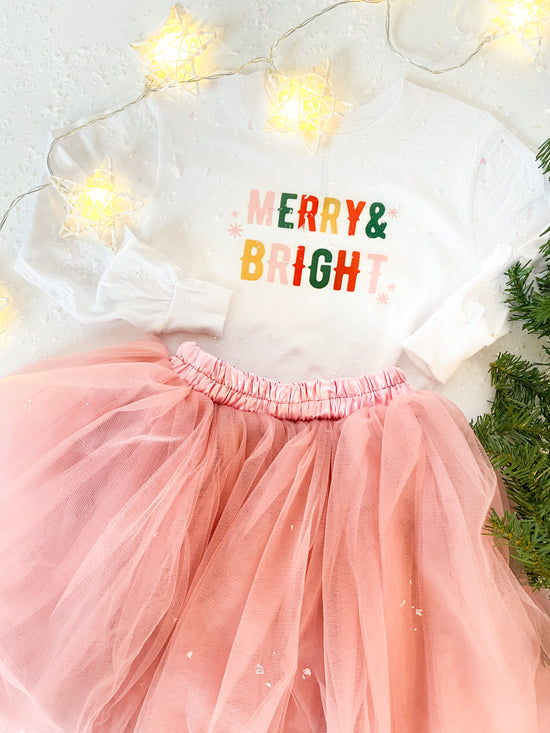 Merry + Bright | Kids Tee-Kids Tees-Sister Shirts-Sister Shirts, Cute & Custom Tees for Mama & Littles in Trussville, Alabama.