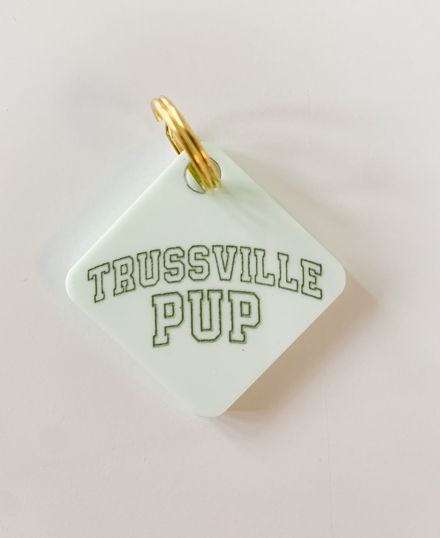 Trussville Pup Pastel Acrylic Pet Tag-Pet-Freshwater Design Co.-Sister Shirts, Cute & Custom Tees for Mama & Littles in Trussville, Alabama.