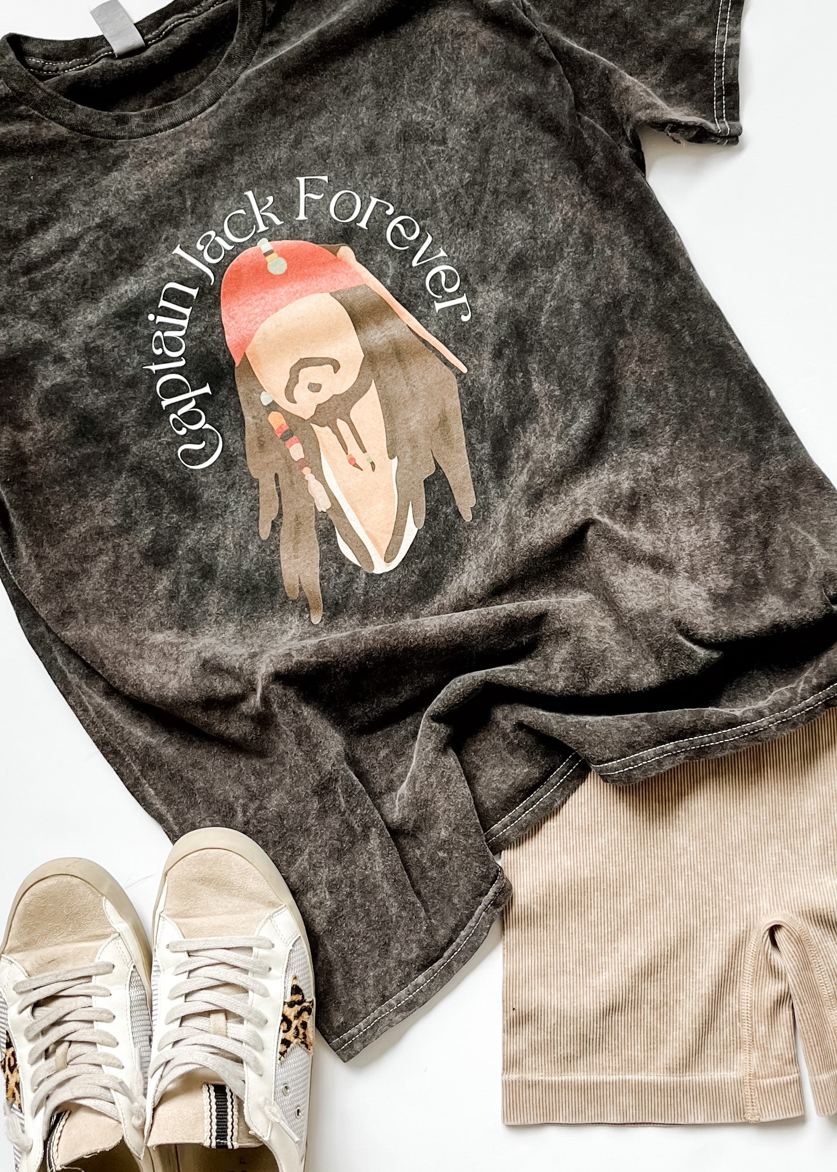 Captain Jack Forever | Mineral Wash Tee | Adult-Sister Shirts-Sister Shirts, Cute & Custom Tees for Mama & Littles in Trussville, Alabama.