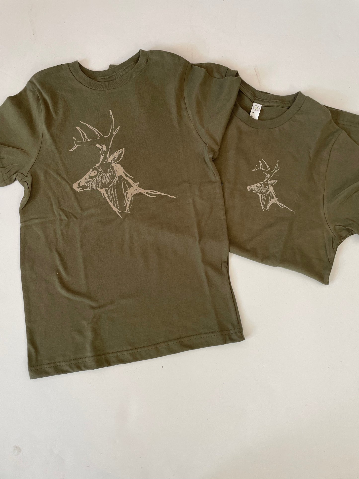 Deer Stag Sketch | Kids Tee | RTS-Kids Tees-Sister Shirts-Sister Shirts, Cute & Custom Tees for Mama & Littles in Trussville, Alabama.