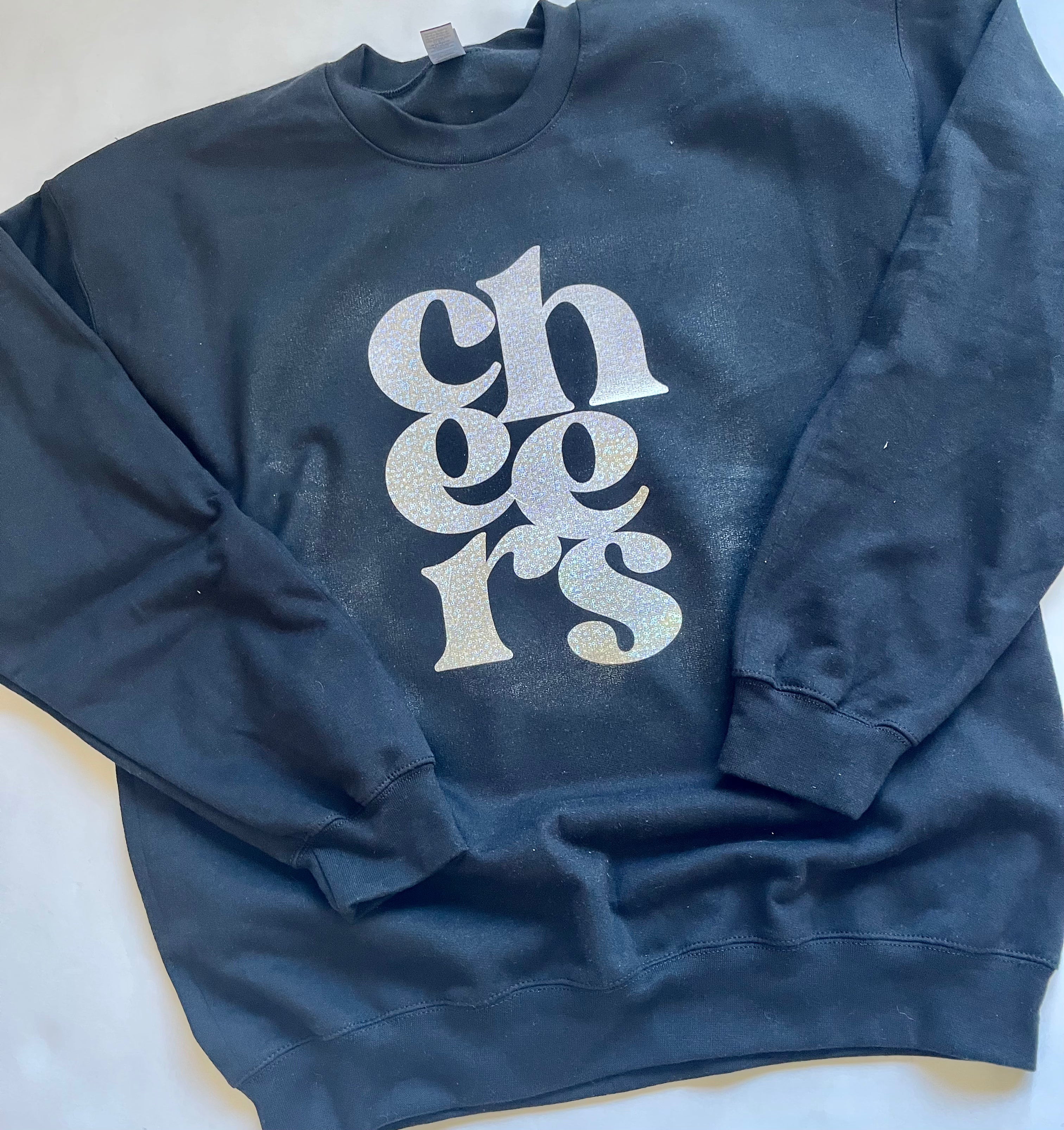 Cheers Foil | Adult Crewneck-Adult Crewneck-Sister Shirts-Sister Shirts, Cute & Custom Tees for Mama & Littles in Trussville, Alabama.