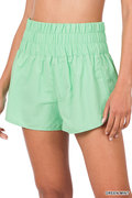 Smocked High Waisted Shorts-Shorts-Zenana-Sister Shirts, Cute & Custom Tees for Mama & Littles in Trussville, Alabama.