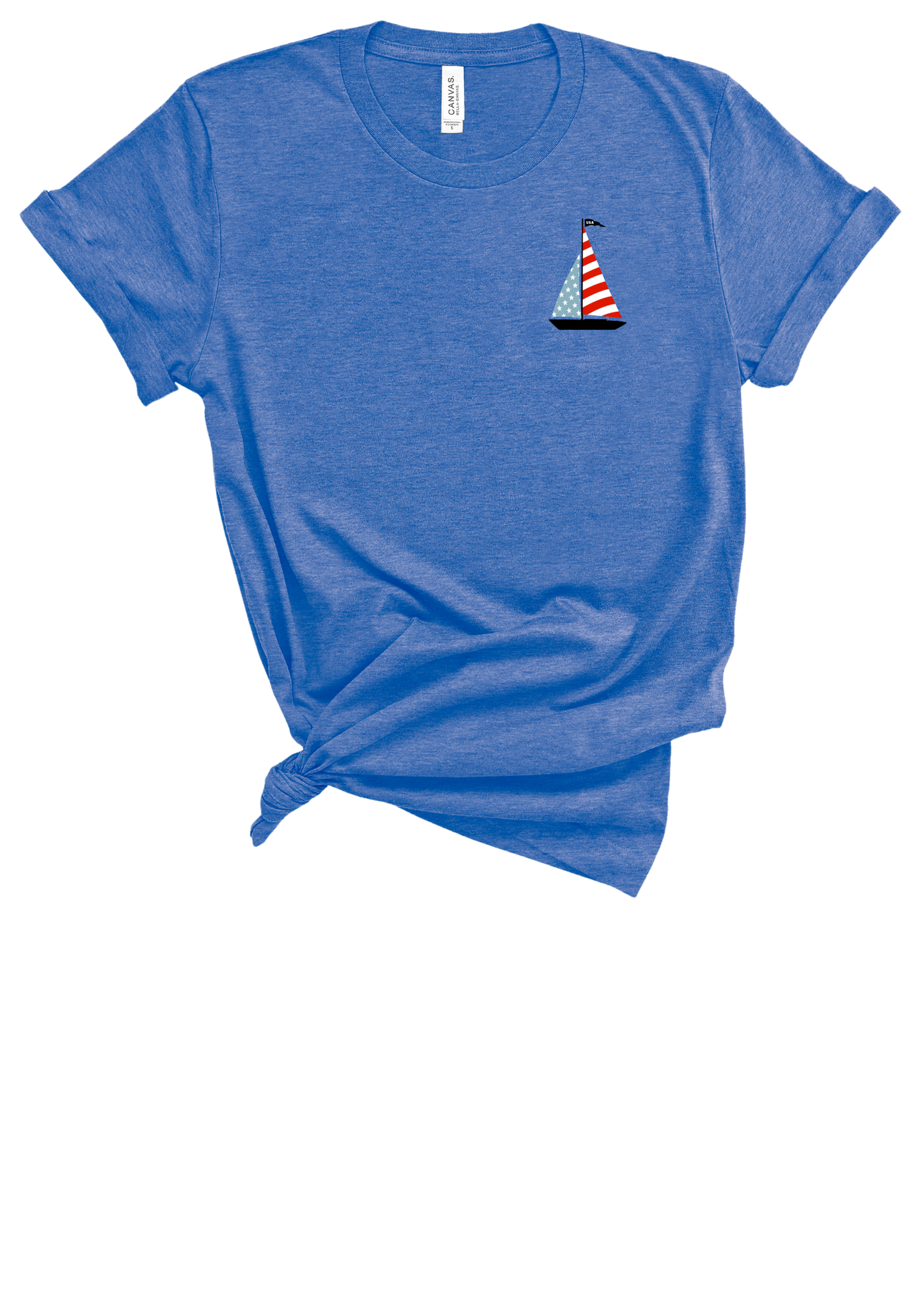 USA Sailboat | Adult Tee-Adult Tee-Sister Shirts-Sister Shirts, Cute & Custom Tees for Mama & Littles in Trussville, Alabama.