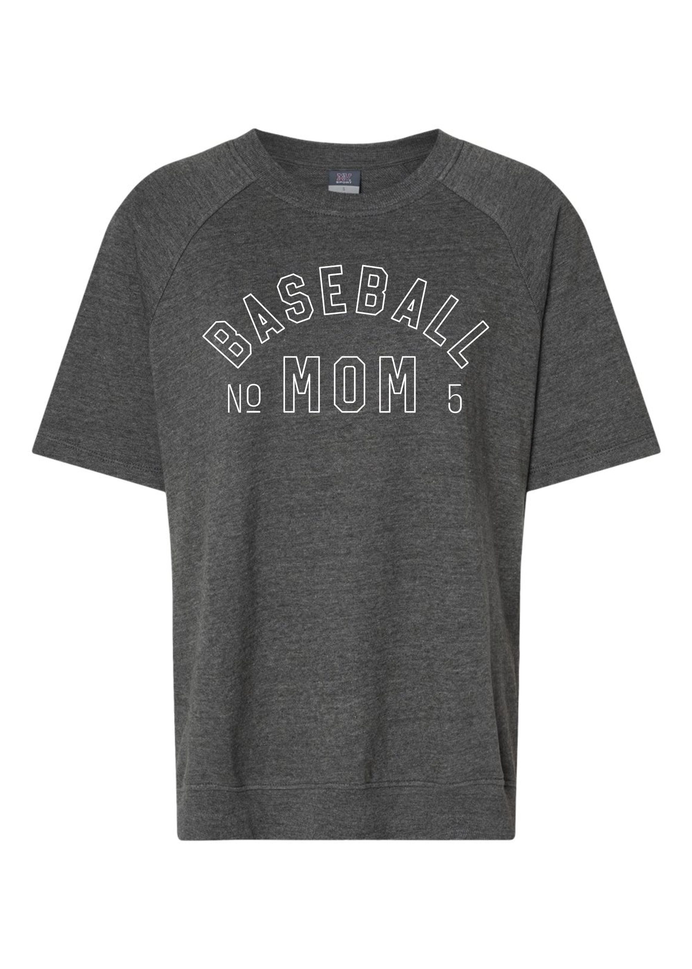 Customizable Sports Mom | French Terry Side Slit Crewneck-Womens - Tops - Tees-Sister Shirts-Sister Shirts, Cute & Custom Tees for Mama & Littles in Trussville, Alabama.