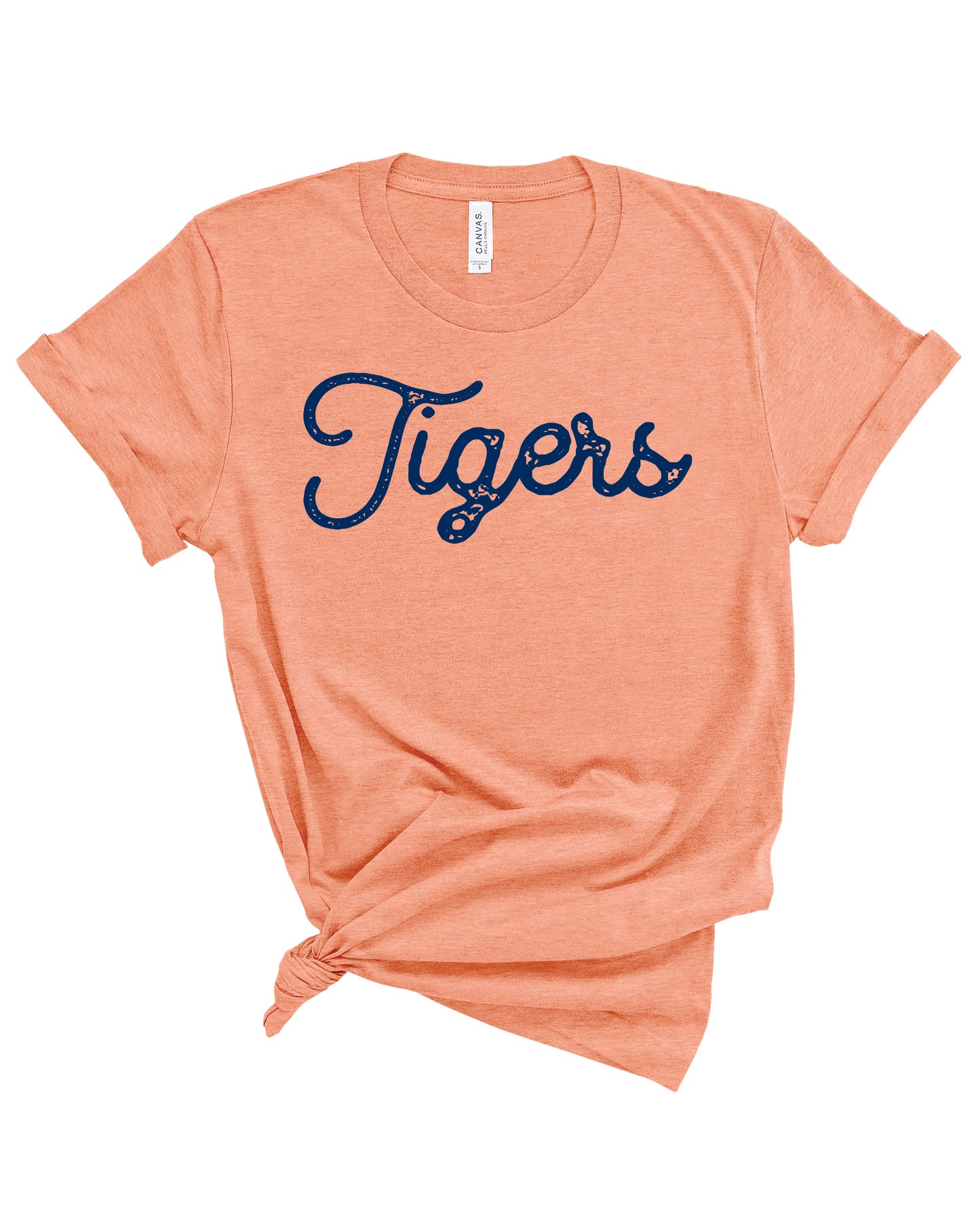 Tigers Stamped Gameday | Tee | Adult-Bella 3001-Shirt Shop-Sister Shirts, Cute & Custom Tees for Mama & Littles in Trussville, Alabama.