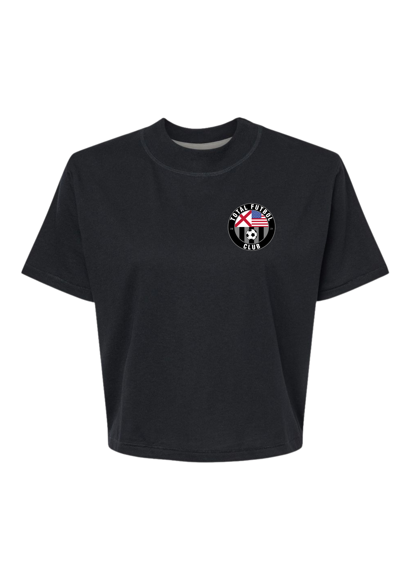 Total Futbol | Mom Crop Tee-Womens - Tops - Tees-Sister Shirts-Sister Shirts, Cute & Custom Tees for Mama & Littles in Trussville, Alabama.