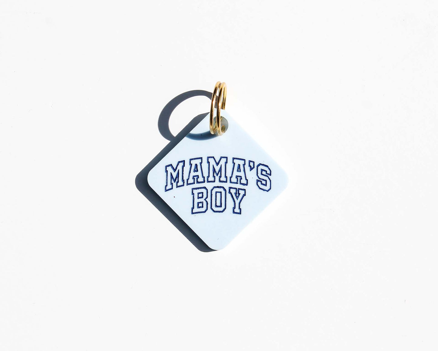 MAMA'S BOY Pastel Acrylic Pet Tag-Freshwater Design Co.-Sister Shirts, Cute & Custom Tees for Mama & Littles in Trussville, Alabama.