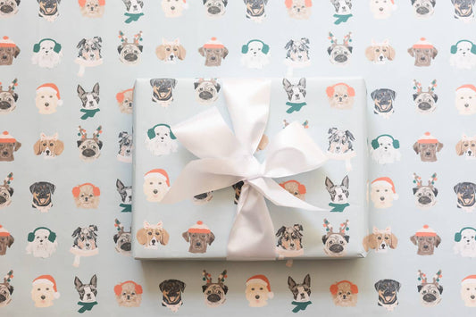 Holiday Dogs Wrapping Paper-Joy Paper Co.-Sister Shirts, Cute & Custom Tees for Mama & Littles in Trussville, Alabama.