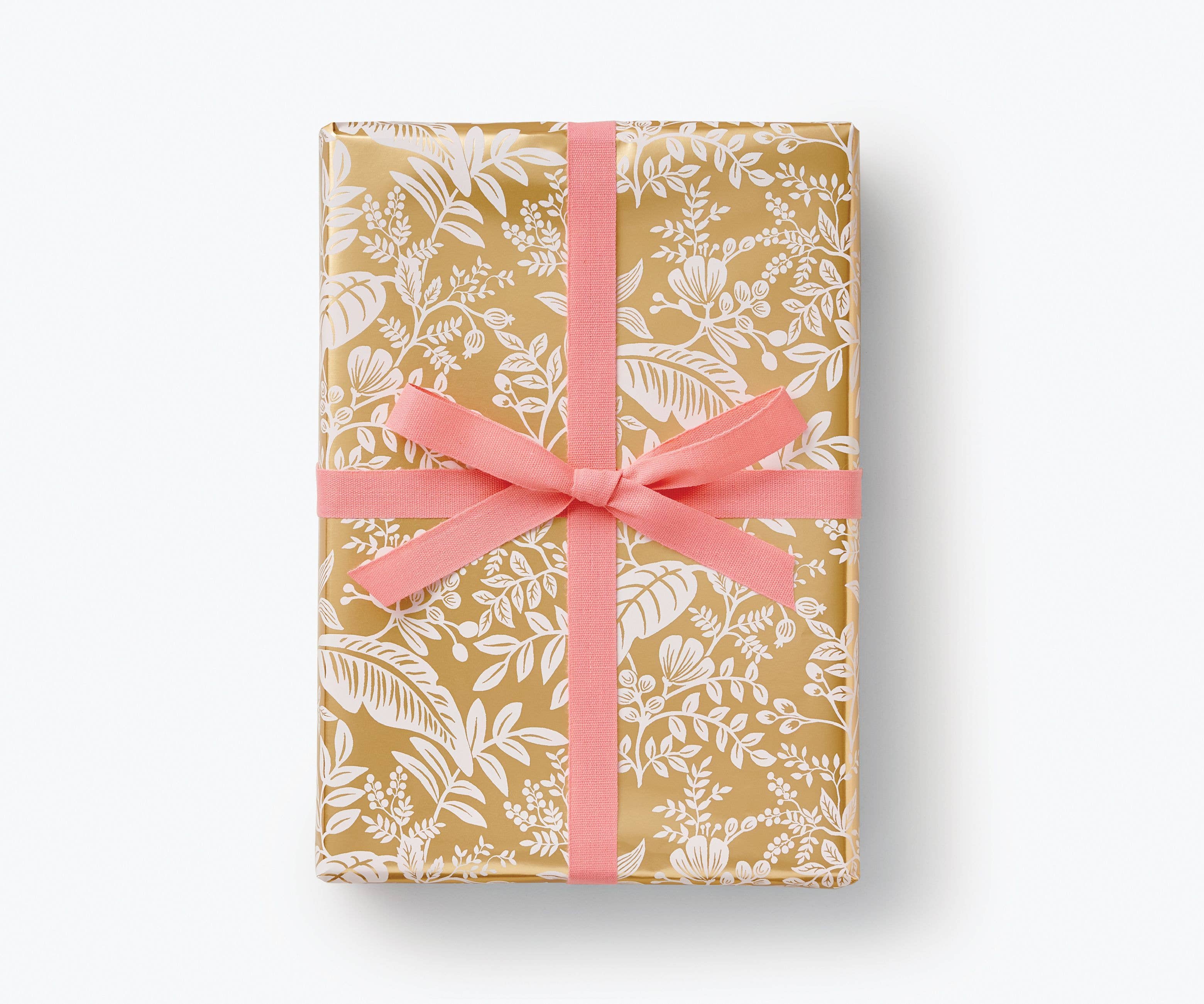 Rifle Paper Co. | Canopy Gold Wrapping Paper-Wrapping Paper-Rifle Paper Co.-Sister Shirts, Cute & Custom Tees for Mama & Littles in Trussville, Alabama.