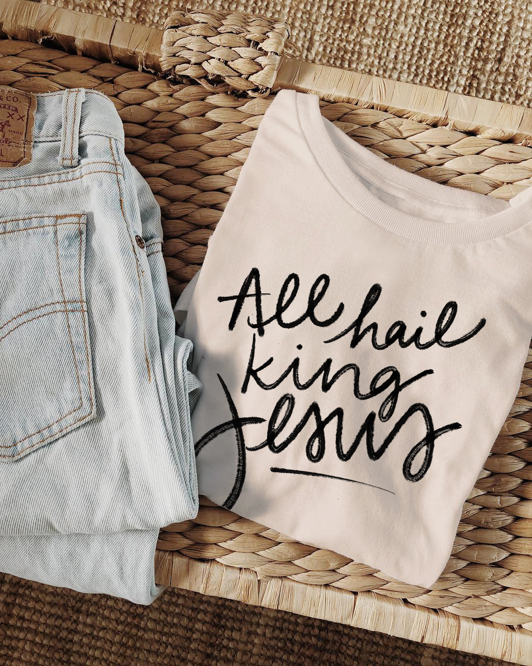 All Hail King Jesus | Adult Tee-Womens - Tops - Tees-Sister Shirts-Sister Shirts, Cute & Custom Tees for Mama & Littles in Trussville, Alabama.