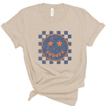 Auburn Happy Checkered | Adult Tee-Womens - Tops - Tees-Sister Shirts-Sister Shirts, Cute & Custom Tees for Mama & Littles in Trussville, Alabama.