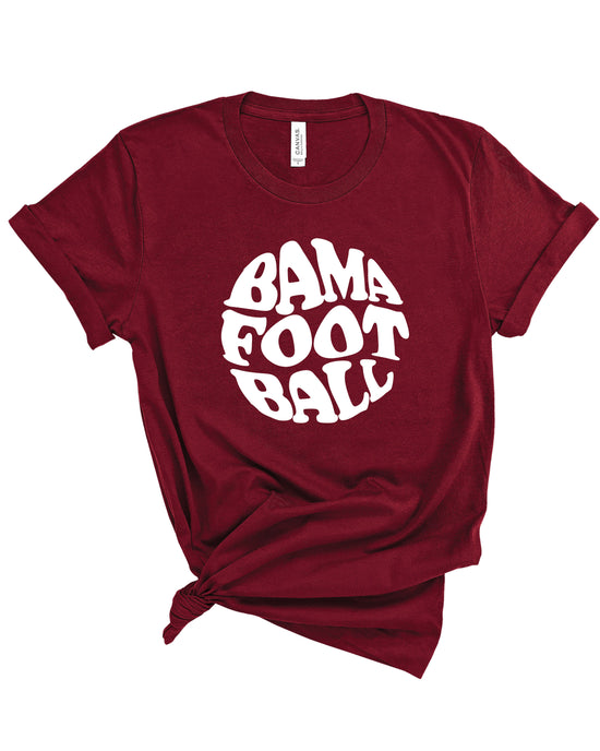 Load image into Gallery viewer, Bama Circle Football | Adult Tee-Adult Tee-Sister Shirts-Sister Shirts, Cute &amp;amp; Custom Tees for Mama &amp;amp; Littles in Trussville, Alabama.
