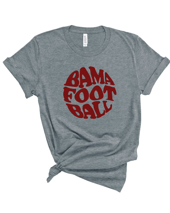 Load image into Gallery viewer, Bama Circle Football | Adult Tee-Adult Tee-Sister Shirts-Sister Shirts, Cute &amp;amp; Custom Tees for Mama &amp;amp; Littles in Trussville, Alabama.
