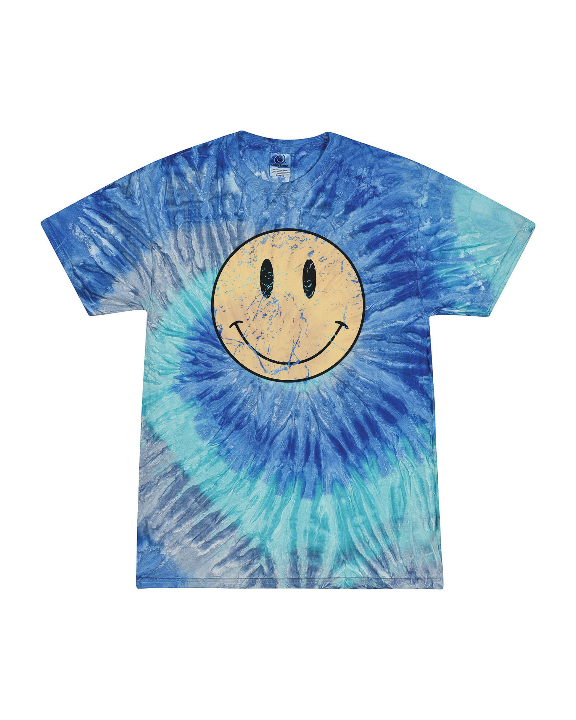 Tie Dye Happy Face | Tee | Adult-Sister Shirts-Sister Shirts, Cute & Custom Tees for Mama & Littles in Trussville, Alabama.
