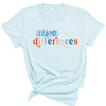 Celebrate Differences | Adult Tee-Womens - Tops - Tees-Sister Shirts-Sister Shirts, Cute & Custom Tees for Mama & Littles in Trussville, Alabama.