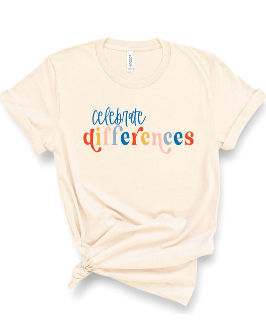 Celebrate Differences | Tee | Adult-Sister Shirts-Sister Shirts, Cute & Custom Tees for Mama & Littles in Trussville, Alabama.