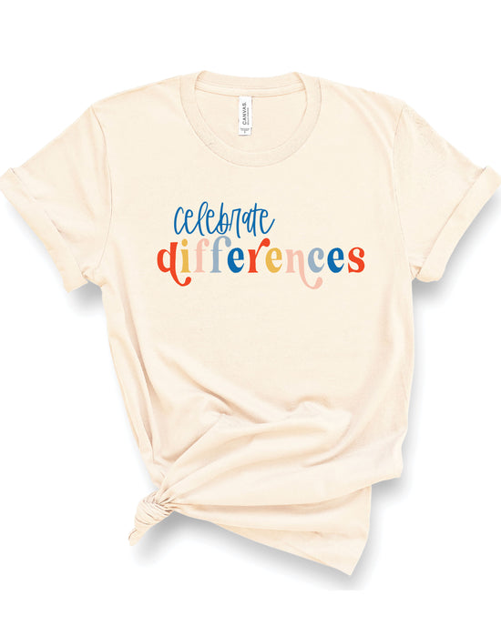 Celebrate Differences | Adult Tee-Adult Tee-Sister Shirts-Sister Shirts, Cute & Custom Tees for Mama & Littles in Trussville, Alabama.