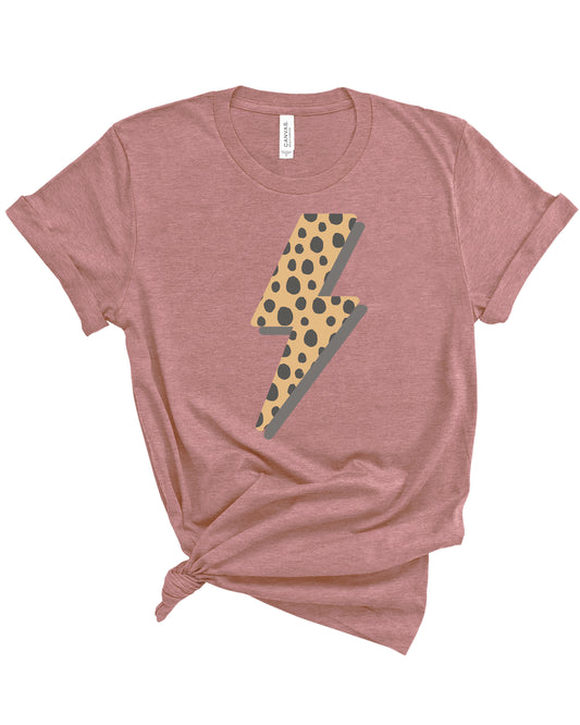 Cheetah Bolt | Tee | Adult-Sister Shirts-Sister Shirts, Cute & Custom Tees for Mama & Littles in Trussville, Alabama.