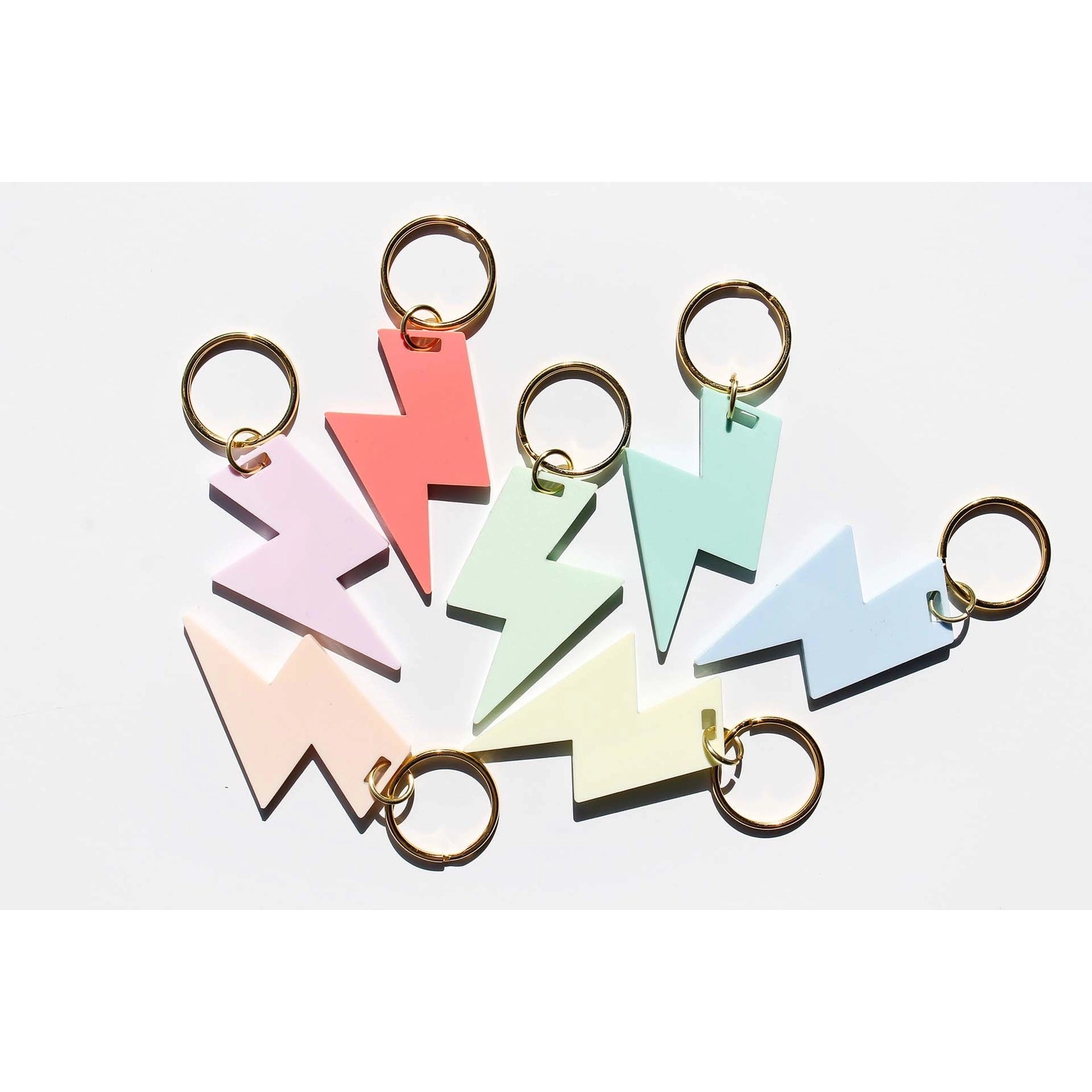 Bolt Pastel Acrylic Keychain-women - bag - keychains-Freshwater Design Co.-Sister Shirts, Cute & Custom Tees for Mama & Littles in Trussville, Alabama.