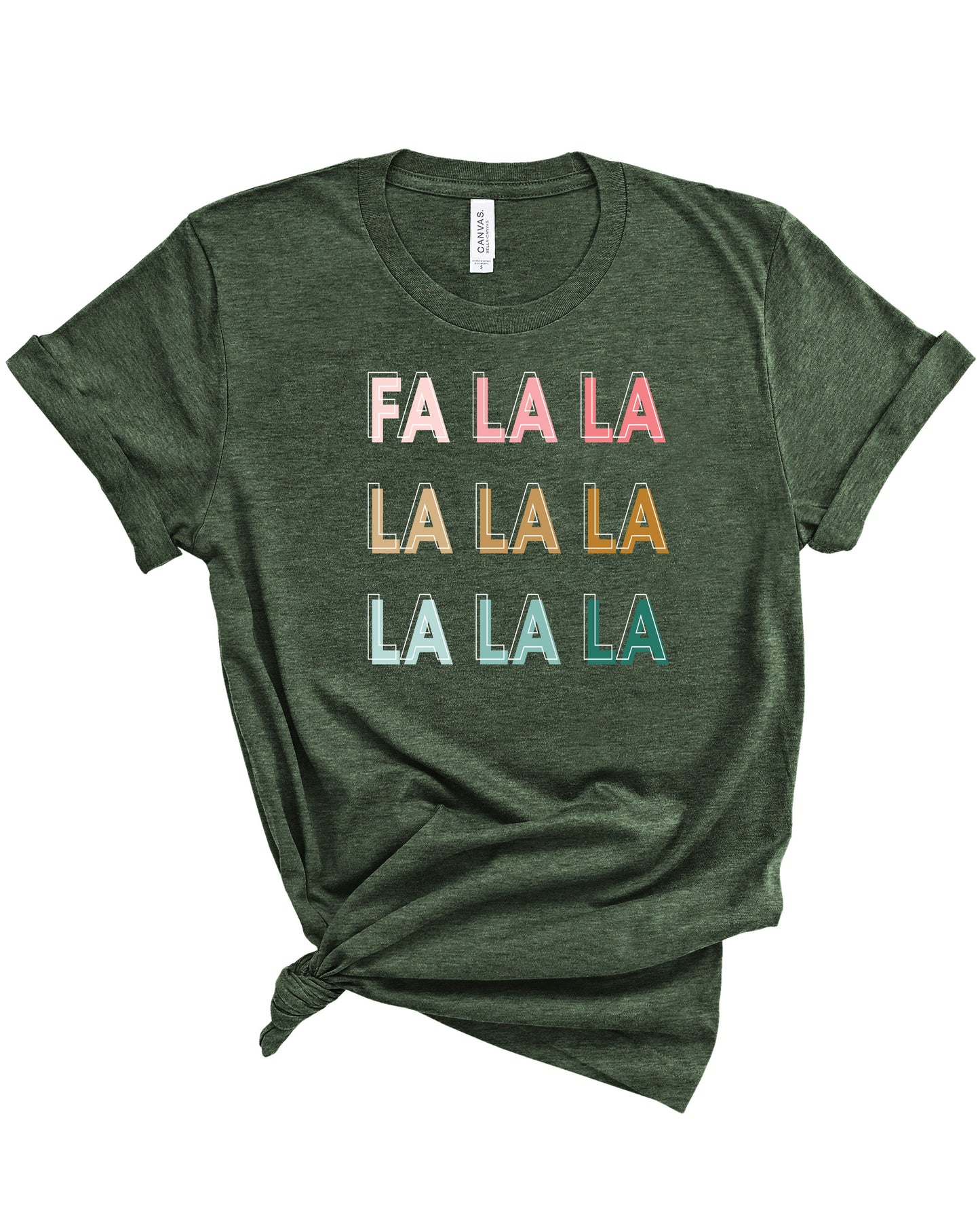 FA LA LA | Adult Tee | RTS-Adult Tee-Sister Shirts-Sister Shirts, Cute & Custom Tees for Mama & Littles in Trussville, Alabama.