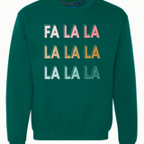 FA LA LA | Adult Crewneck-Adult Crewneck-Sister Shirts-Sister Shirts, Cute & Custom Tees for Mama & Littles in Trussville, Alabama.