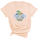 Customizable Floral Apple Teacher | Adult Tee-Womens - Tops - Tees-Sister Shirts-Sister Shirts, Cute & Custom Tees for Mama & Littles in Trussville, Alabama.