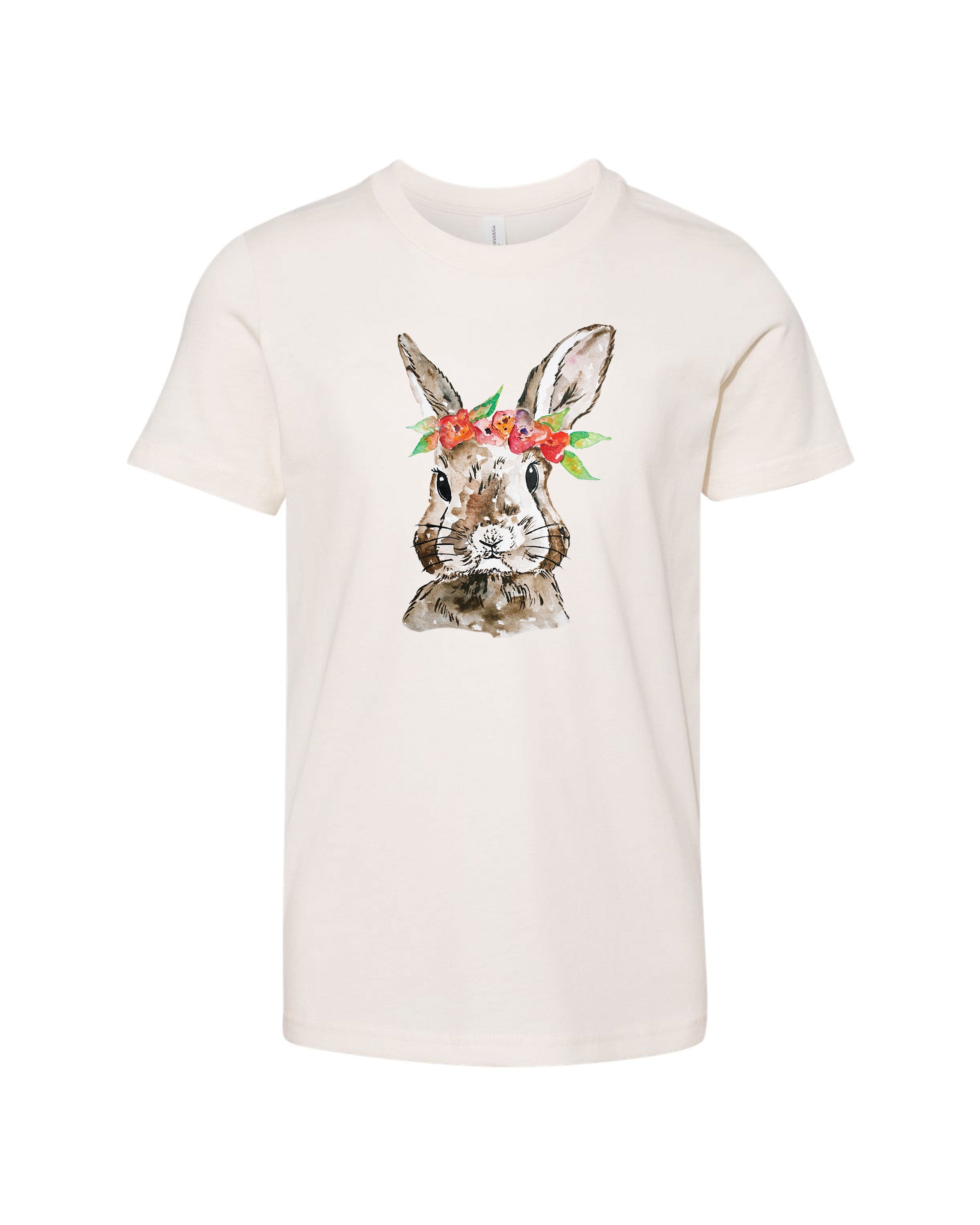 Watercolor Floral Bunny | Kids Tee-Youth - Tops - Tees-Sister Shirts-Sister Shirts, Cute & Custom Tees for Mama & Littles in Trussville, Alabama.