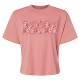 Floral Mom | Mom Crop Tee-Womens - Tops - Tees-Sister Shirts-Sister Shirts, Cute & Custom Tees for Mama & Littles in Trussville, Alabama.