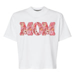Floral Mom | Mom Crop Tee-Womens - Tops - Tees-Sister Shirts-Sister Shirts, Cute & Custom Tees for Mama & Littles in Trussville, Alabama.