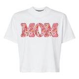 Floral Mom | Mom Crop Tee-Womens - Tops - Tees-Sister Shirts-Sister Shirts, Cute & Custom Tees for Mama & Littles in Trussville, Alabama.