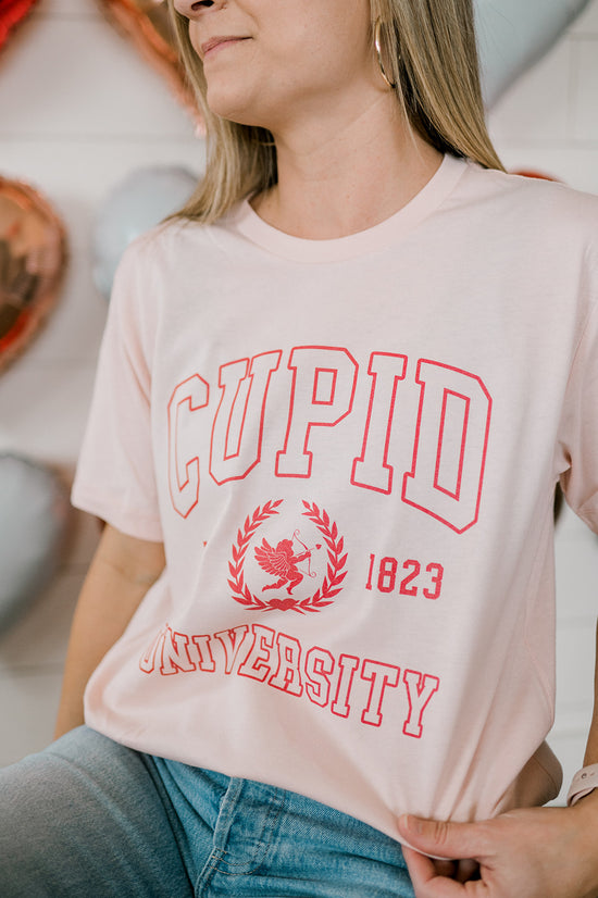 Cupid University | Adult Tee | RTS-Adult Tee-Sister Shirts-Sister Shirts, Cute & Custom Tees for Mama & Littles in Trussville, Alabama.