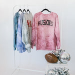 Huskies Foil | Adult Colorblast Crewneck-Women - Tops - Crewnecks-Sister Shirts-Sister Shirts, Cute & Custom Tees for Mama & Littles in Trussville, Alabama.