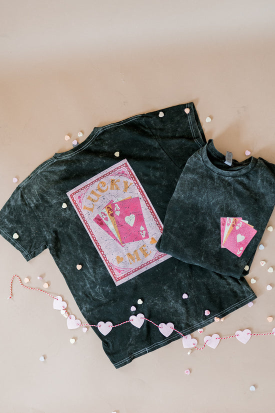 Lucky Me | Adult Mineral Wash Tee-Adult Tee-Sister Shirts-Sister Shirts, Cute & Custom Tees for Mama & Littles in Trussville, Alabama.