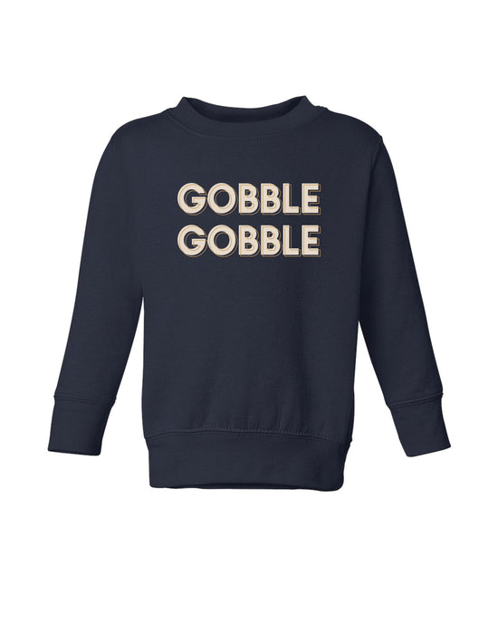 Gobble Gobble | Kids Crewneck-Kids Crewneck-Sister Shirts-Sister Shirts, Cute & Custom Tees for Mama & Littles in Trussville, Alabama.