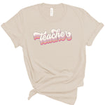 Customizable Groovy Teacher | Adult Tee-Womens - Tops - Tees-Sister Shirts-Sister Shirts, Cute & Custom Tees for Mama & Littles in Trussville, Alabama.