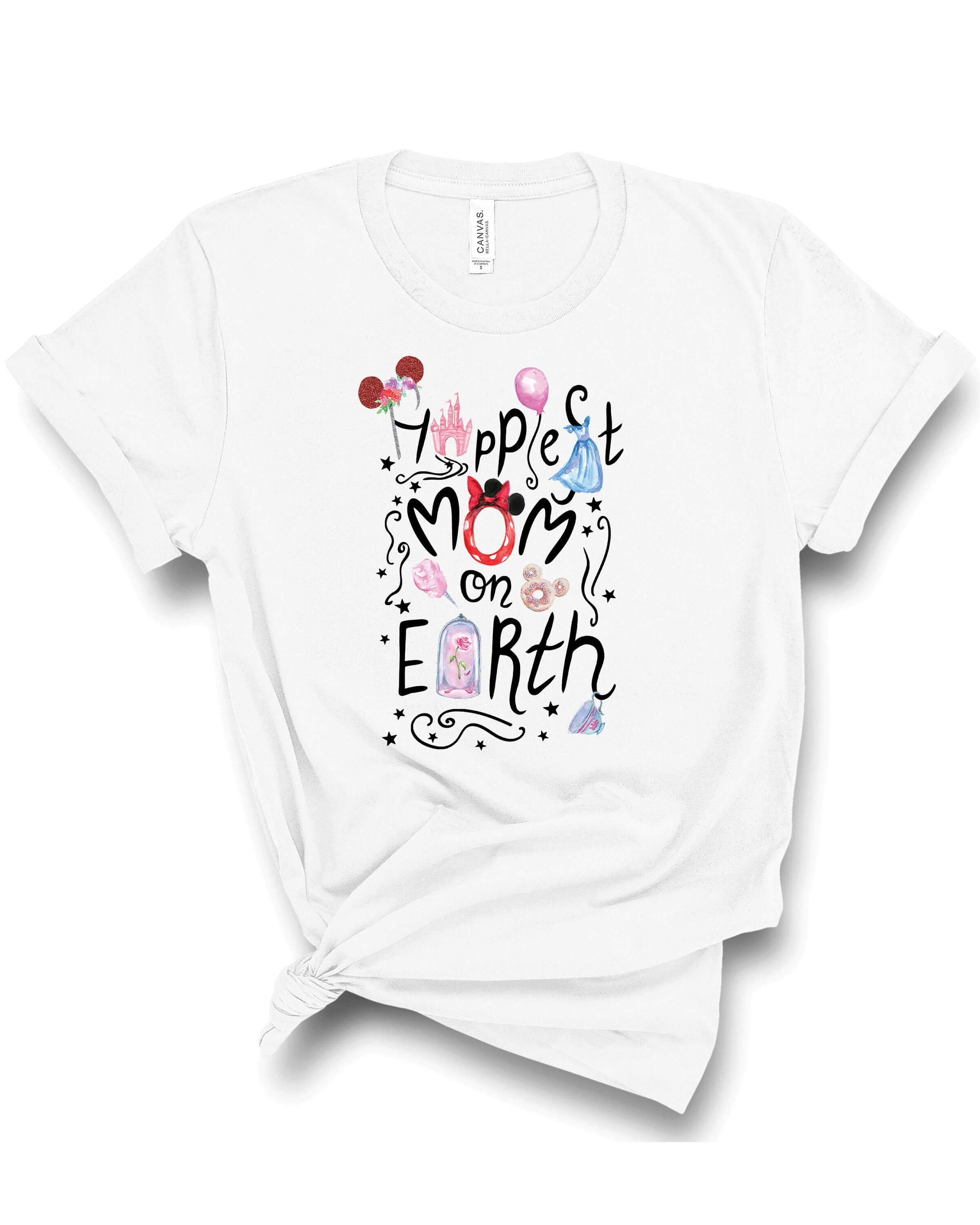 Happiest Mom/Place on Earth | Adult Tee-Womens - Tops - Tees-Sister Shirts-Sister Shirts, Cute & Custom Tees for Mama & Littles in Trussville, Alabama.