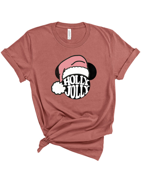 Holly Jolly Mickey | Adult Tee-Adult Tee-Sister Shirts-Sister Shirts, Cute & Custom Tees for Mama & Littles in Trussville, Alabama.