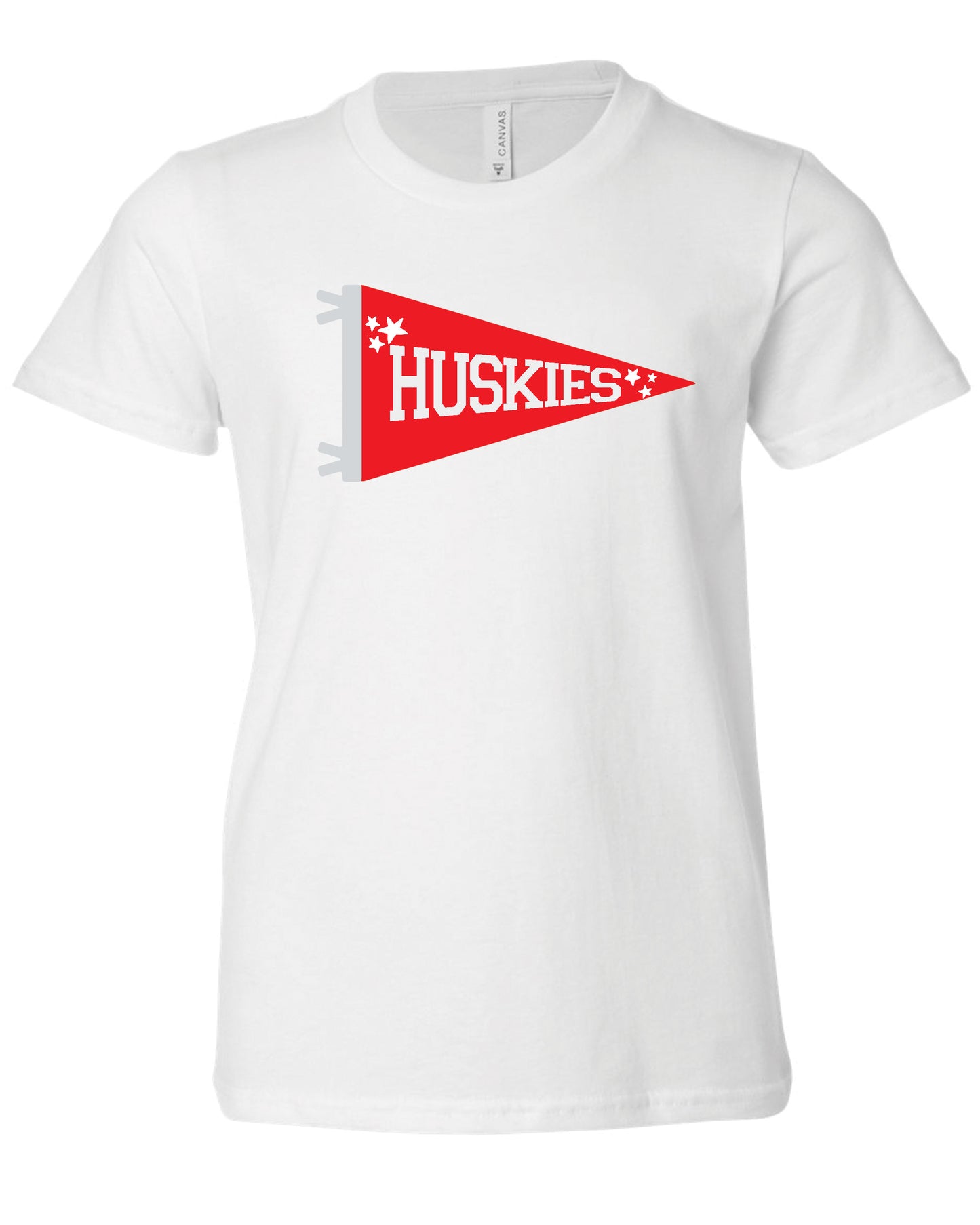 Load image into Gallery viewer, Huskies Gameday Pennant | Kids Tee-Kids Tees-Sister Shirts-Sister Shirts, Cute &amp;amp; Custom Tees for Mama &amp;amp; Littles in Trussville, Alabama.
