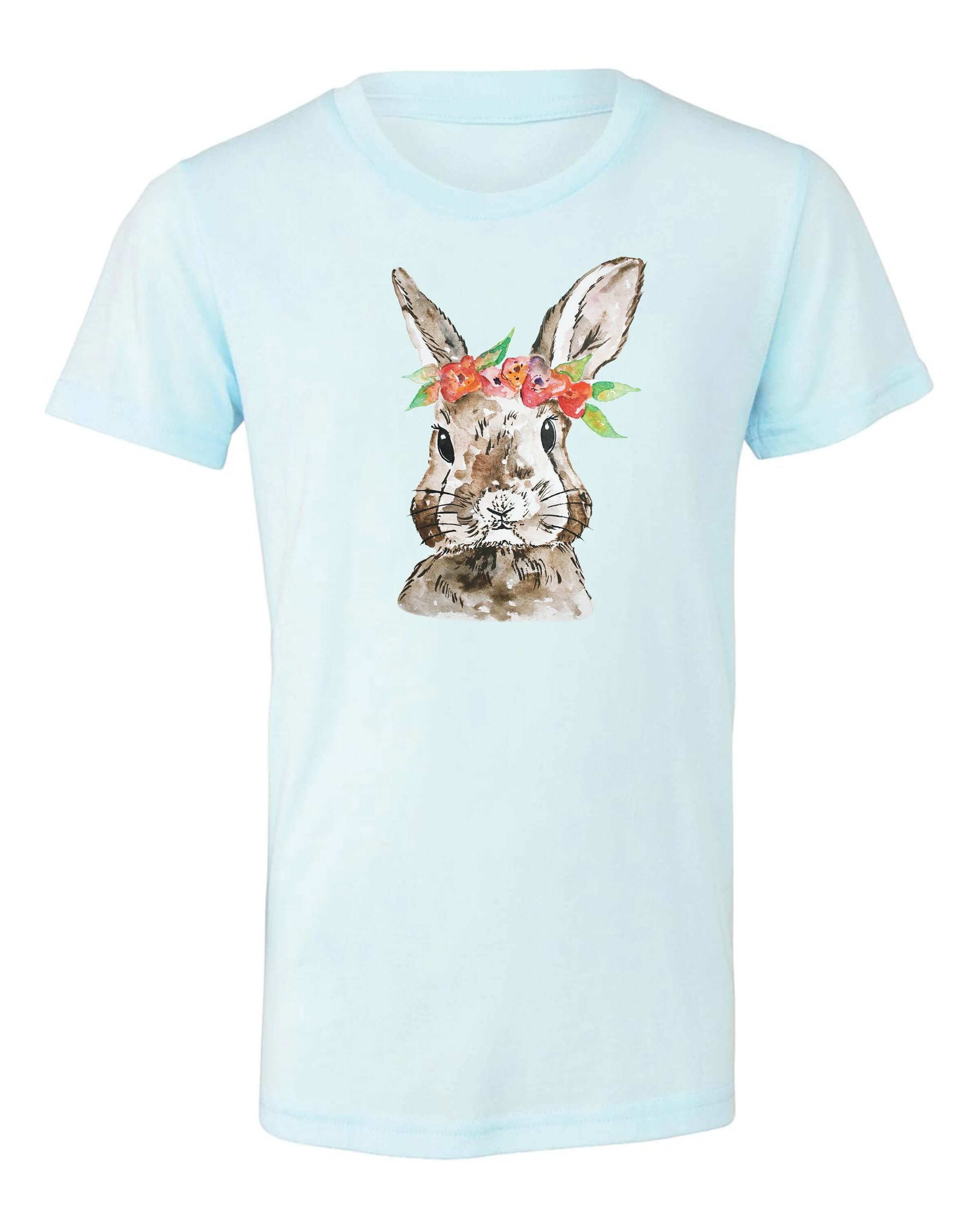 Watercolor Floral Bunny | Kids Tee-Youth - Tops - Tees-Sister Shirts-Sister Shirts, Cute & Custom Tees for Mama & Littles in Trussville, Alabama.