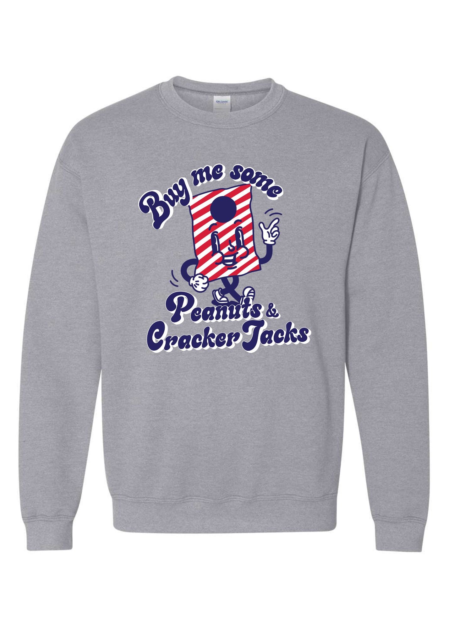 Peanuts + Cracker Jacks | Adult Crewneck-Women - Tops - Crewnecks-Sister Shirts-Sister Shirts, Cute & Custom Tees for Mama & Littles in Trussville, Alabama.
