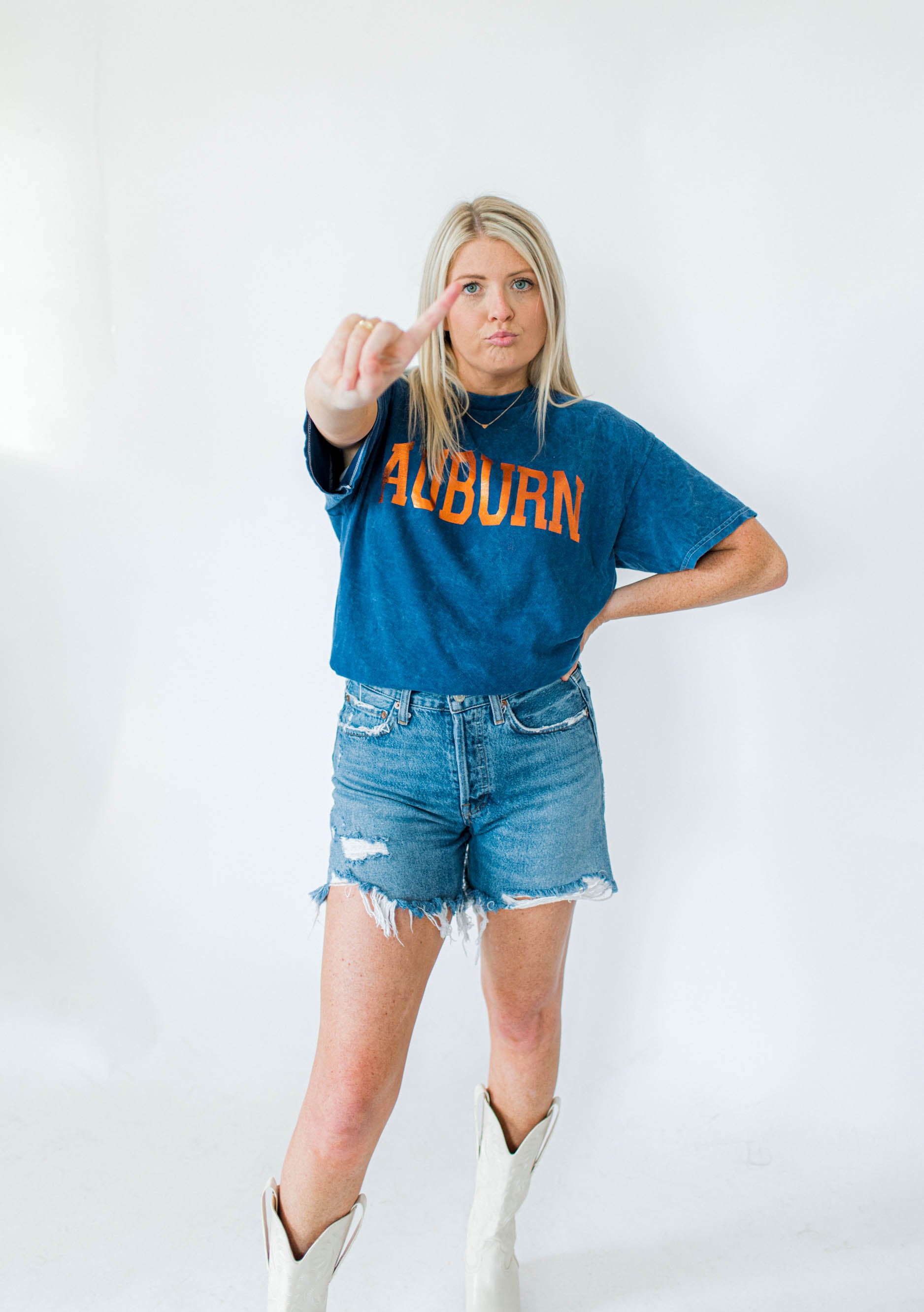 Auburn Foil | Adult Mineral Wash Tee-Womens - Tops - Tees-Sister Shirts-Sister Shirts, Cute & Custom Tees for Mama & Littles in Trussville, Alabama.