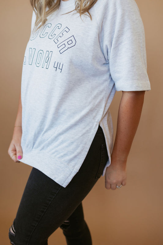 Sports Mom | Customizable | French Terry Side Slit Pullover | Adult-Adult Tee-Sister Shirts-Sister Shirts, Cute & Custom Tees for Mama & Littles in Trussville, Alabama.