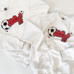 Customizable Retro Soccer Team | Kids Crewneck-Youth - Tops - Sweatshirts-Sister Shirts-Sister Shirts, Cute & Custom Tees for Mama & Littles in Trussville, Alabama.