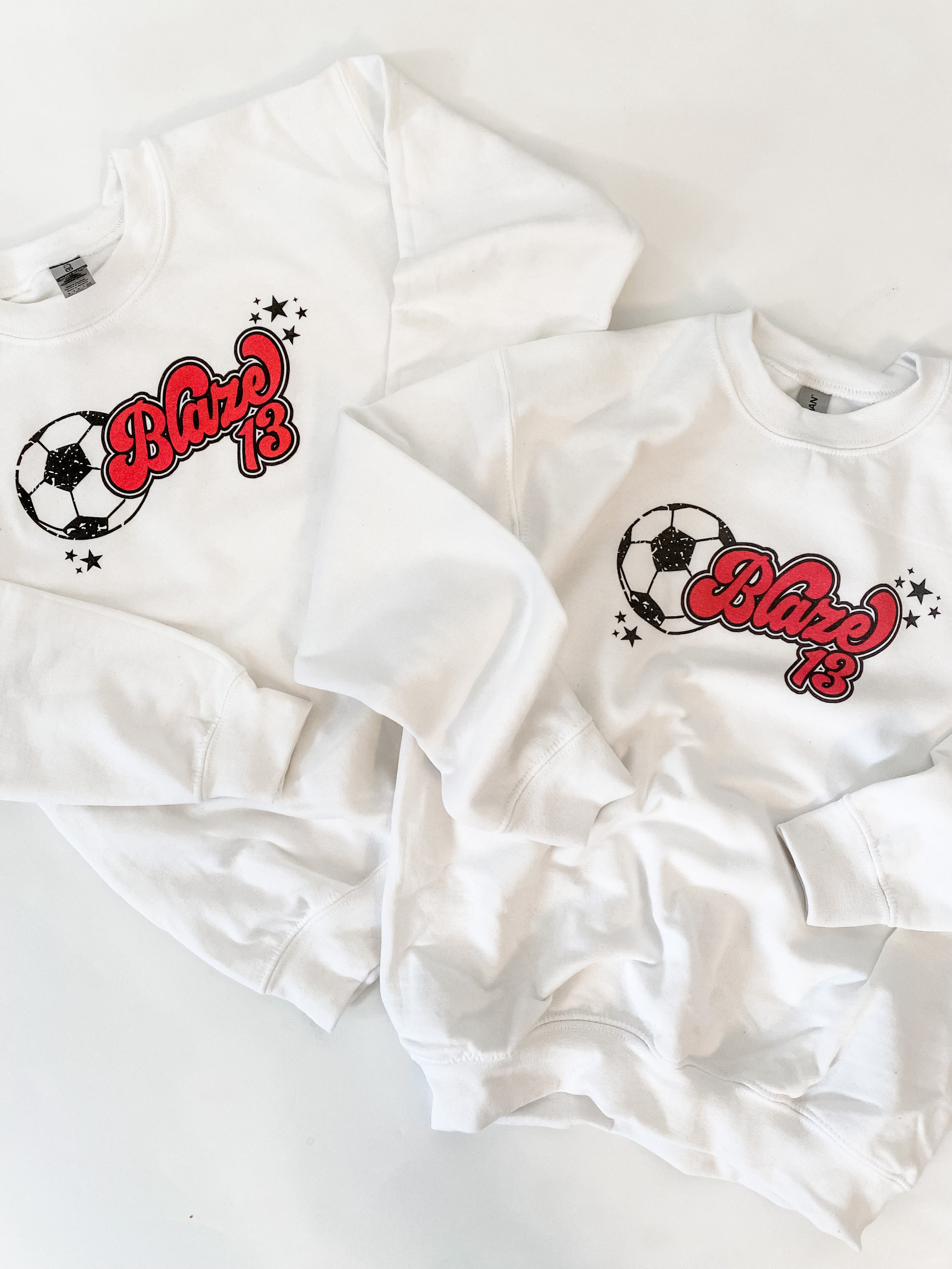 Customizable Retro Soccer Team | Kids Crewneck-Youth - Tops - Sweatshirts-Sister Shirts-Sister Shirts, Cute & Custom Tees for Mama & Littles in Trussville, Alabama.