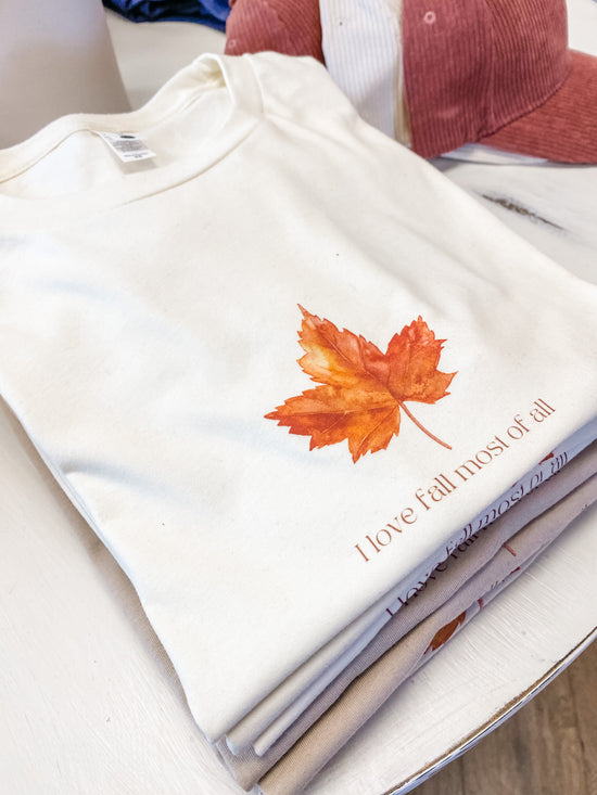 Fall Most of All | Adult Tee | RTS-Adult Tee-Sister Shirts-Sister Shirts, Cute & Custom Tees for Mama & Littles in Trussville, Alabama.