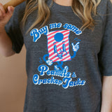 Peanuts + Cracker Jacks | French Terry Side Slit Crewneck-Womens - Tops - Tees-Sister Shirts-Sister Shirts, Cute & Custom Tees for Mama & Littles in Trussville, Alabama.